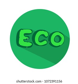 eco lettering icon