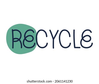 eco lettering illustration over white