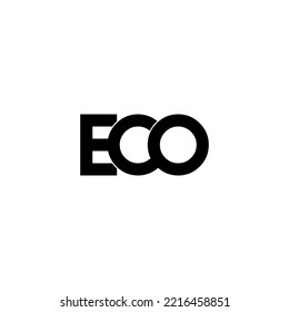eco lettering initial monogram logo design