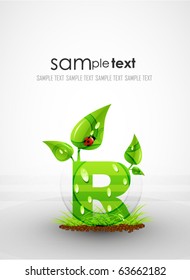 Eco letters. Vector illustration