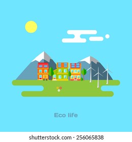 Eco Life. Concept of ecology - vector illustration