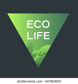 Eco life. vector logo