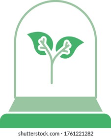 Eco Lifestyle salvar el icono del vector del planeta Diseño, Green Graveyard Concept, Ecologic Symbol sobre fondo blanco