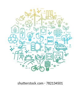 Eco lifestyle, zero waste concept, recycle and reuse. Vector template for your design