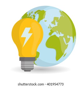 eco light bulb design , vector illustration