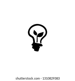 eco light bulb icon