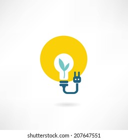 eco light bulb icon