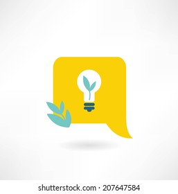 eco light bulb icon