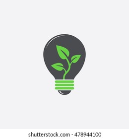 Eco light bulb icon