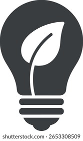 Ícone De Lâmpada Eco - Conceito De Energia Sustentável