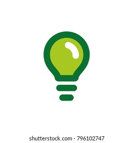 Eco Light Bulb icon vector, idea sign