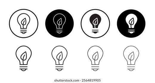 Eco light bulb icon web design in vector