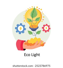 Ilustração de estilo de conceito Eco Light. Arquivo EPS 10