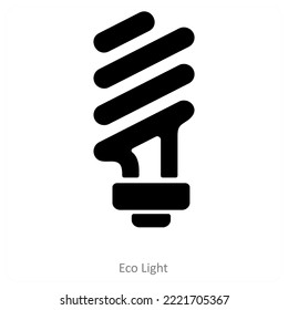 Eco Light and ecology icon concept