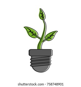 Eco light energy icon vector illustration graphic design
