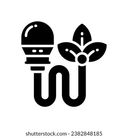 icono de glifo de luz ecológica. icono vector para tu sitio web, móvil, presentación y diseño de logotipo.