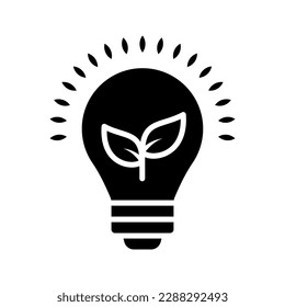 Eco light icon. sign for mobile concept and web design. vector illustration