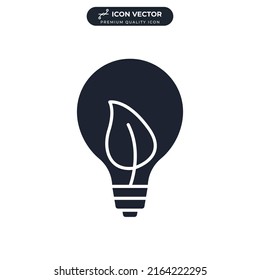eco light icon symbol template for graphic and web design collection logo vector illustration