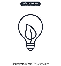 eco light icon symbol template for graphic and web design collection logo vector illustration