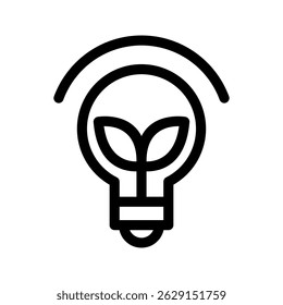 Eco Light Icon Vector Symbol Design Illustration