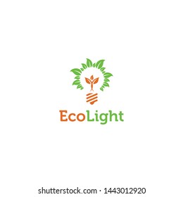 Eco light logo design template