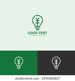 Eco light Logo design template
