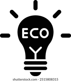 Ilustração de design de ícone de vetor de luz ecológica