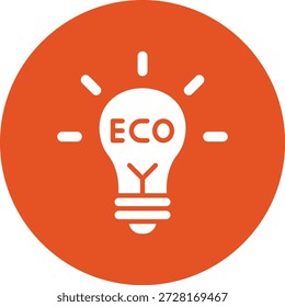 Ilustração de design de ícone de vetor de luz ecológica