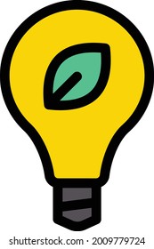 Eco light vector line colour icon