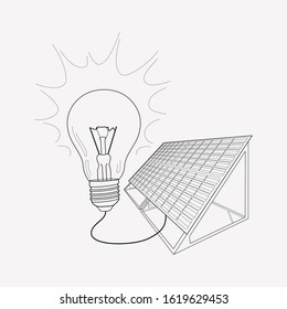 Eco lightning icon line element. Vector illustration of eco lightning icon line isolated on clean background for your web mobile app logo design.