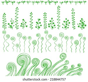 eco line. hand drawn illustrations.