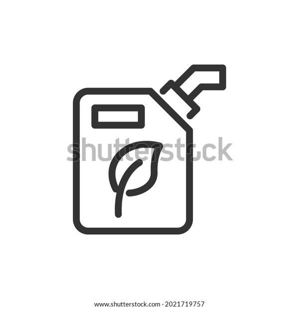Eco line icon, sign or symbol. Premium\
pictogram in trendy outline style. Eco pixel perfect vector icon\
isolated on a white background.\
