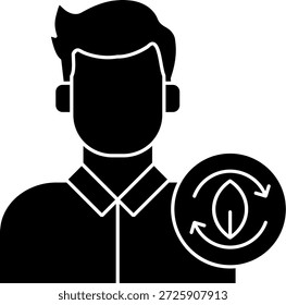 Diseño de icono de Vector de línea ecológica
