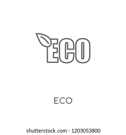 Eco linear icon. Eco concept stroke symbol design. Thin graphic elements vector illustration, outline pattern on a white background, eps 10.