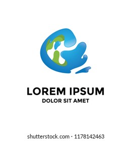 Eco Liquid G Letter Initial Logo Design