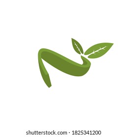 eco logo with beautiful leaf variations.