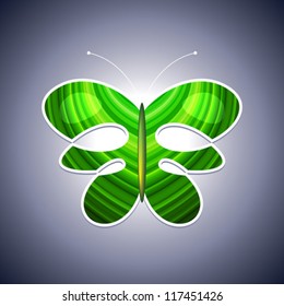 Eco logo butterfly