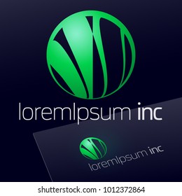 Eco Logo Design. Abstract Sign for Ecology, Pharmacy, Medicine activity