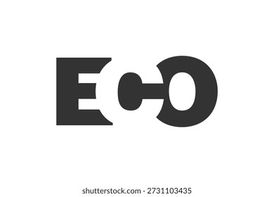 ECO logo design. Initial letter E C O bold font style for tech startups, consulting, corporate branding. Creative company name, headlines typography identity, trendy logotype. Vector illustration.