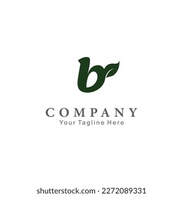 Diseño del logotipo ecológico. Letra B Vector.