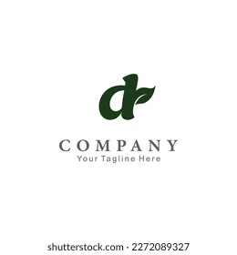 Eco Logo Design. Letter D Vector.