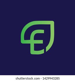 Eco Logo Design. Letter E Vector logo design