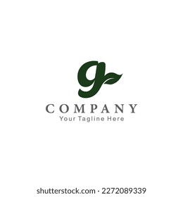 Design des Eco-Logos Buchstabe G Vektorgrafik.