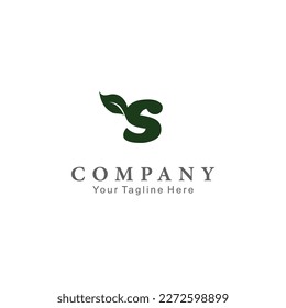 Eco Logo Design. Letter S Vector.