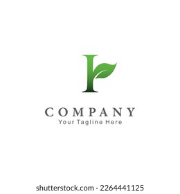 Eco Logo Design. Letter I Vector