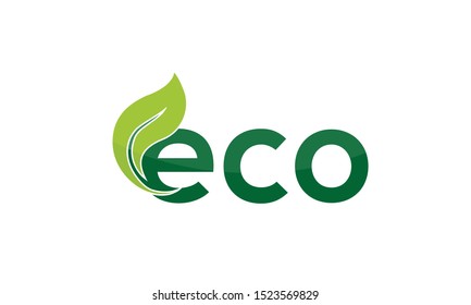 Eco logo design new fresh concept. 