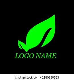 ECO logo design on black background. ECO creative logo concept.