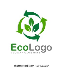 Eco logo design template