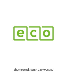 ECO Logo Design Template. Nature Icon Product Label And Logo Graphic Template. Isolated Vector Illustration