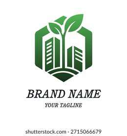 Plantilla de diseño de logotipo eco única